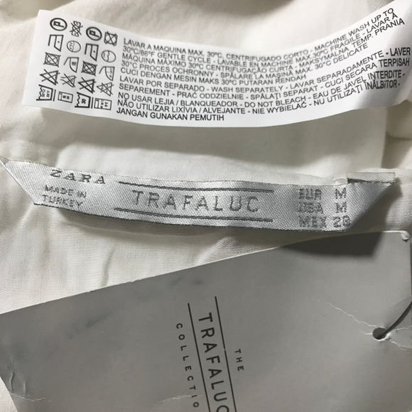 Zara White Dress Sz M (F08) - Picture 7 of 7